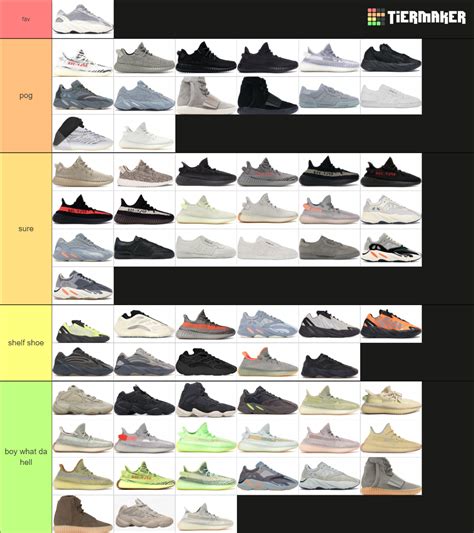 adidas yeezy tier list